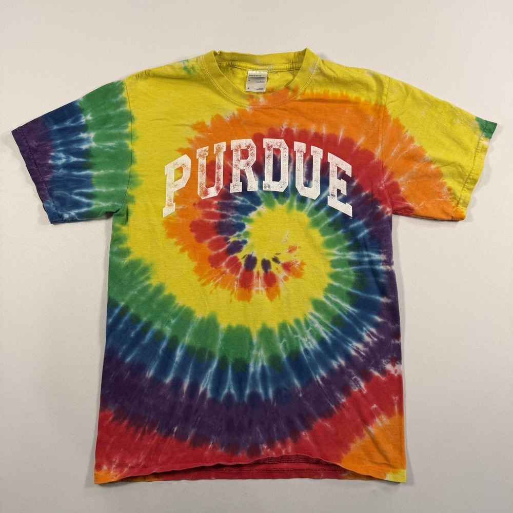 Purdue Boilermakers Shirt Mens Small Tie Dye NCAA Football Port & Company - Picture 5 of 5